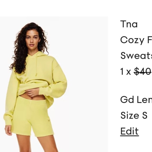 Aritzia TNA Cozy Fleece Shorts - Picture 3 of 5